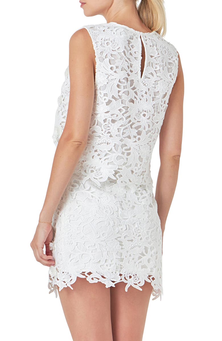 Endless Rose Embellished Sleeveless Top, Alternate, color, White