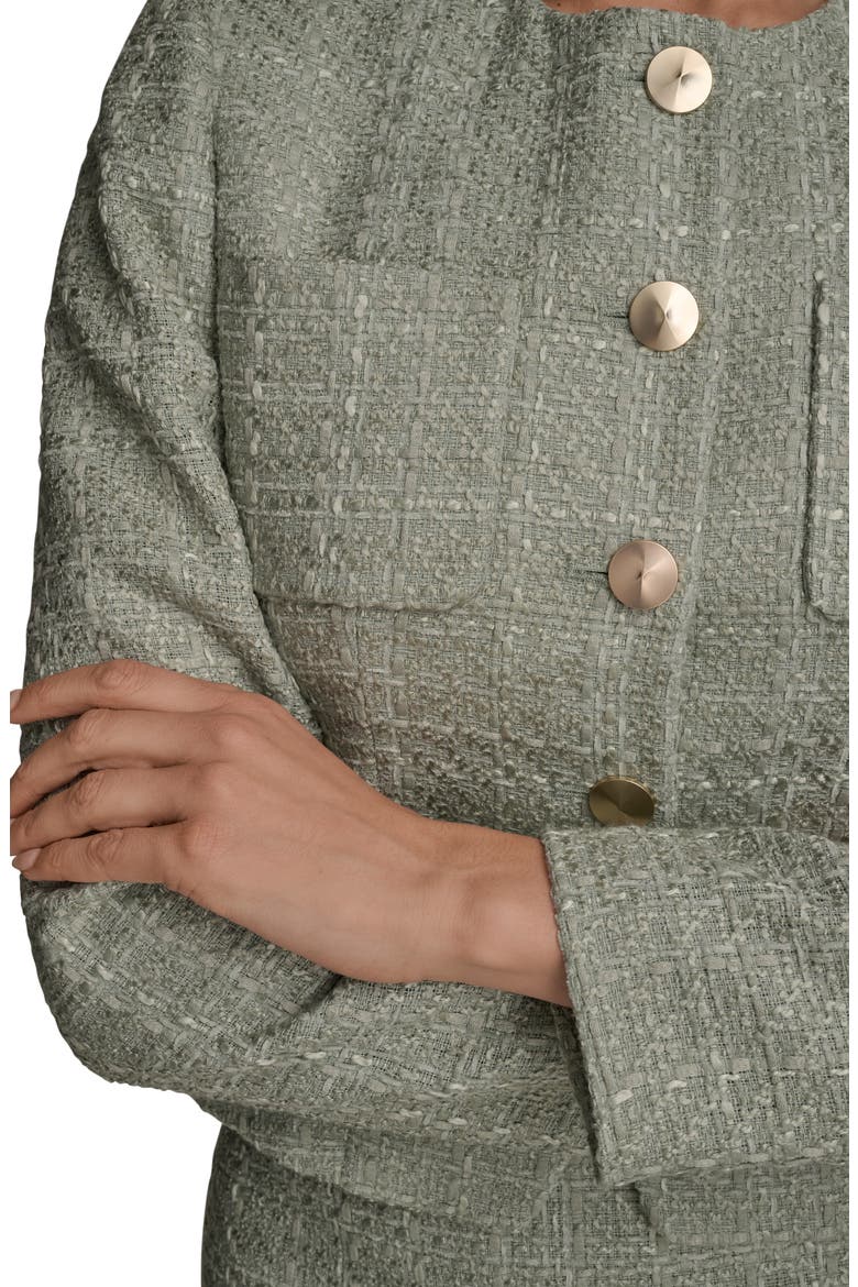 Button Front Tweed Jacket, Alternate, color, WEATHERED SAGE