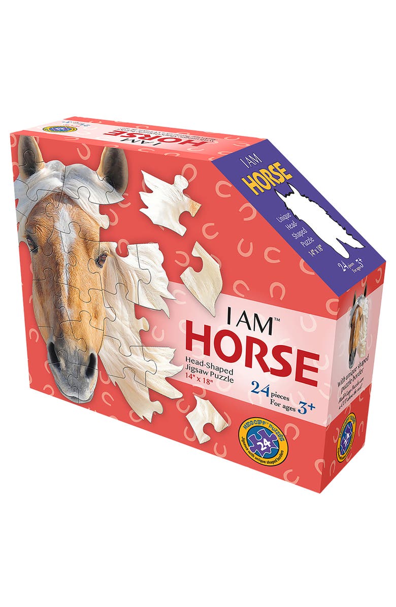 Madd Capp I Am Horse 24 Piece Animal Head Shaped Puzzle, Alternate, color, Multicolored
