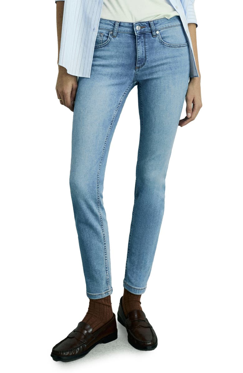 MANGO Low Rise Push-Up Skinny Jeans, Main, color,