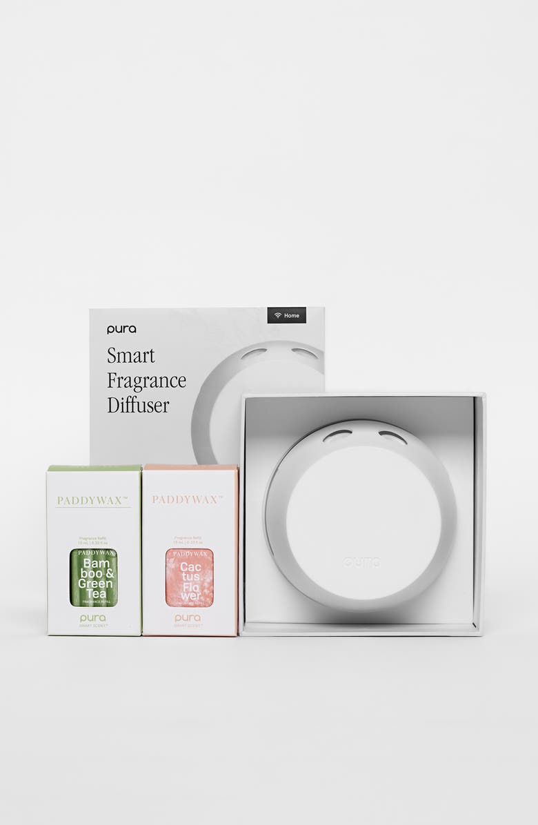 PURA Bamboo & Green Tea & Cactus Flower Smart Diffuser & Fragrance Set, Alternate, color, 