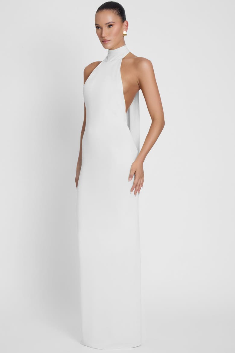 Alaia Drape Maxi Dress, Alternate, color, White