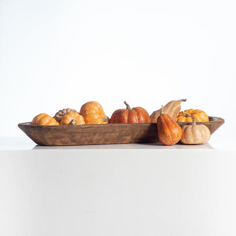 Weathered Harvest Thanksgiving Mixed Orange Pumpkin & Gourd Set of 9