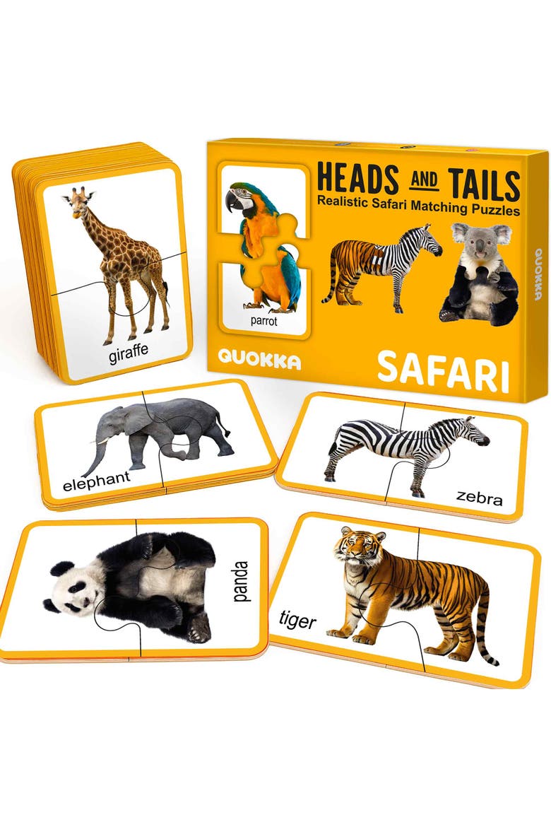 32-Piece Matching Puzzle Set for Toddlers, Main, color, Wild Animals