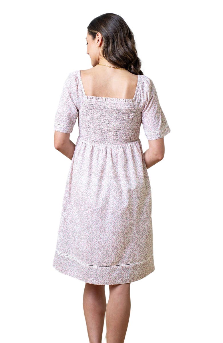 Hope & Henry Women's Organic Bell Sleeve Smocked Dress, Alternate, color, Vintage Petal Ditsy