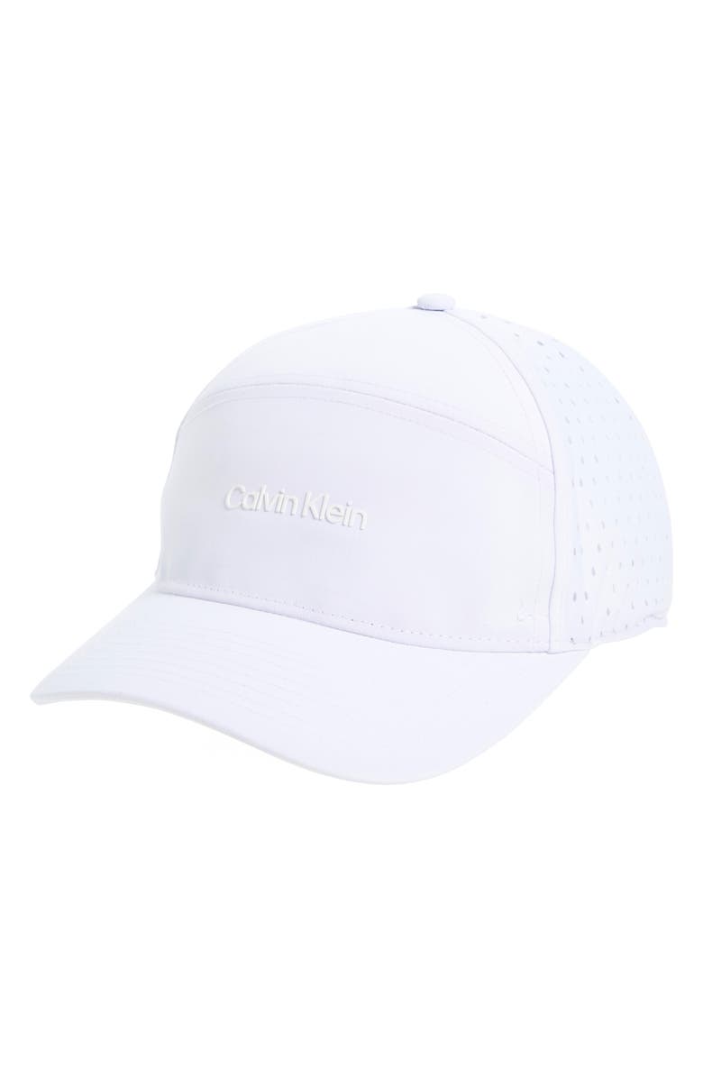 Calvin Klein Perforated Back Tennis Cap, Main, color, White