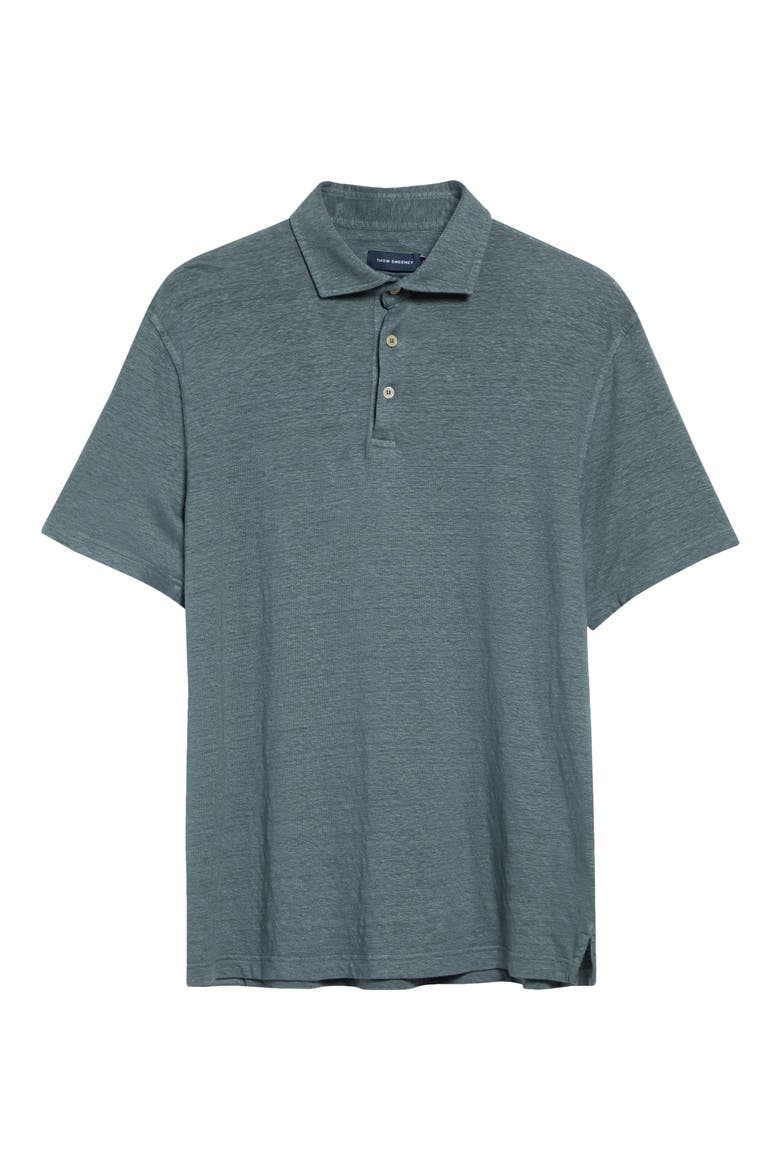 Linen Polo, Main, color, GREEN