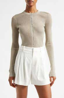 A.L.C. Fisher Metallic Rib Cardigan