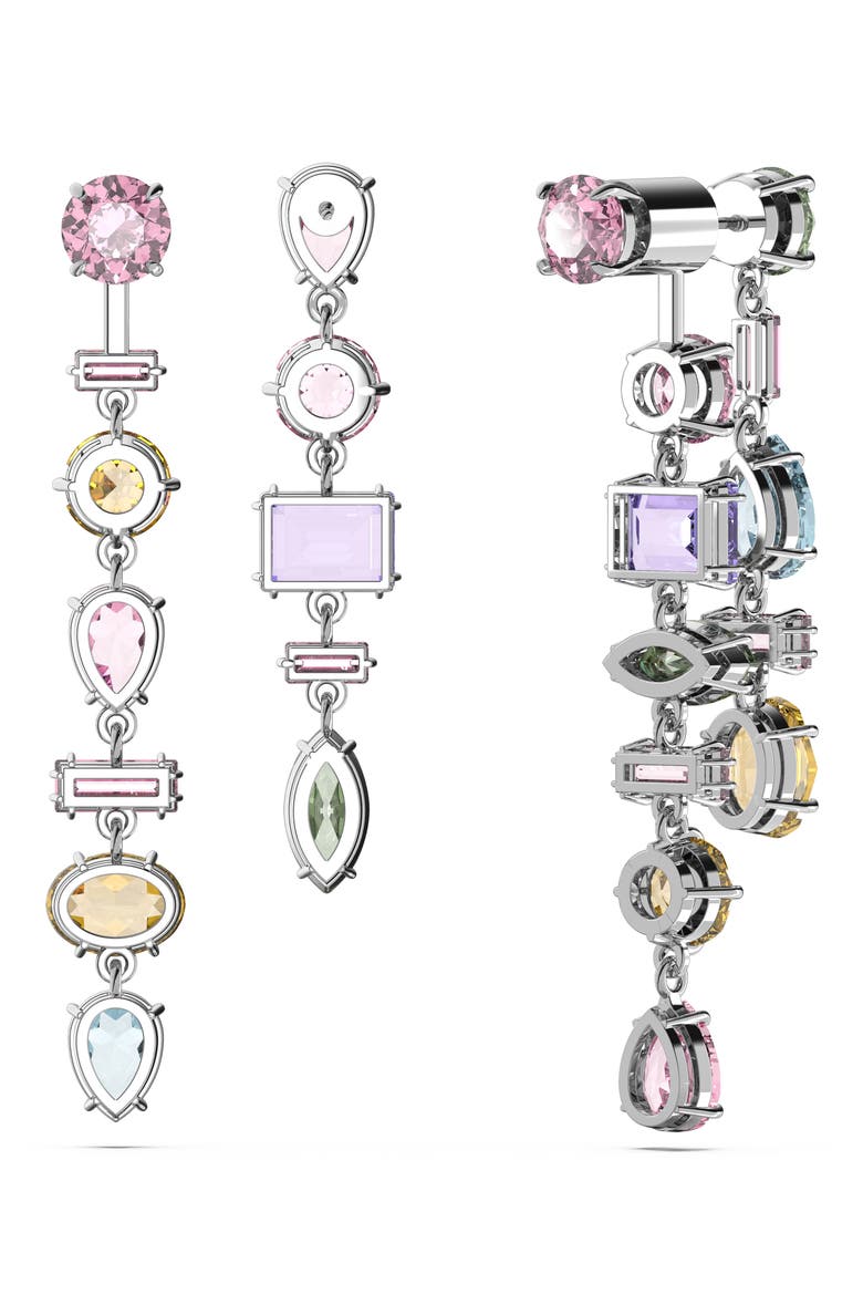 Gema Asymmetric Front/Back Earrings, Alternate, color, MULTICOLORED