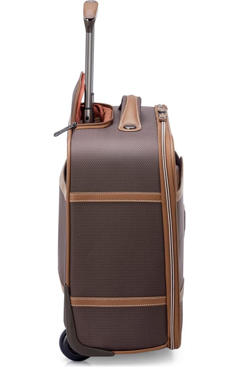Delsey Paris Chatelet 2.0 Softside Carry on 16 Inch Luggage Under-Seater with 2 Wheels, Alternate, color, Brown