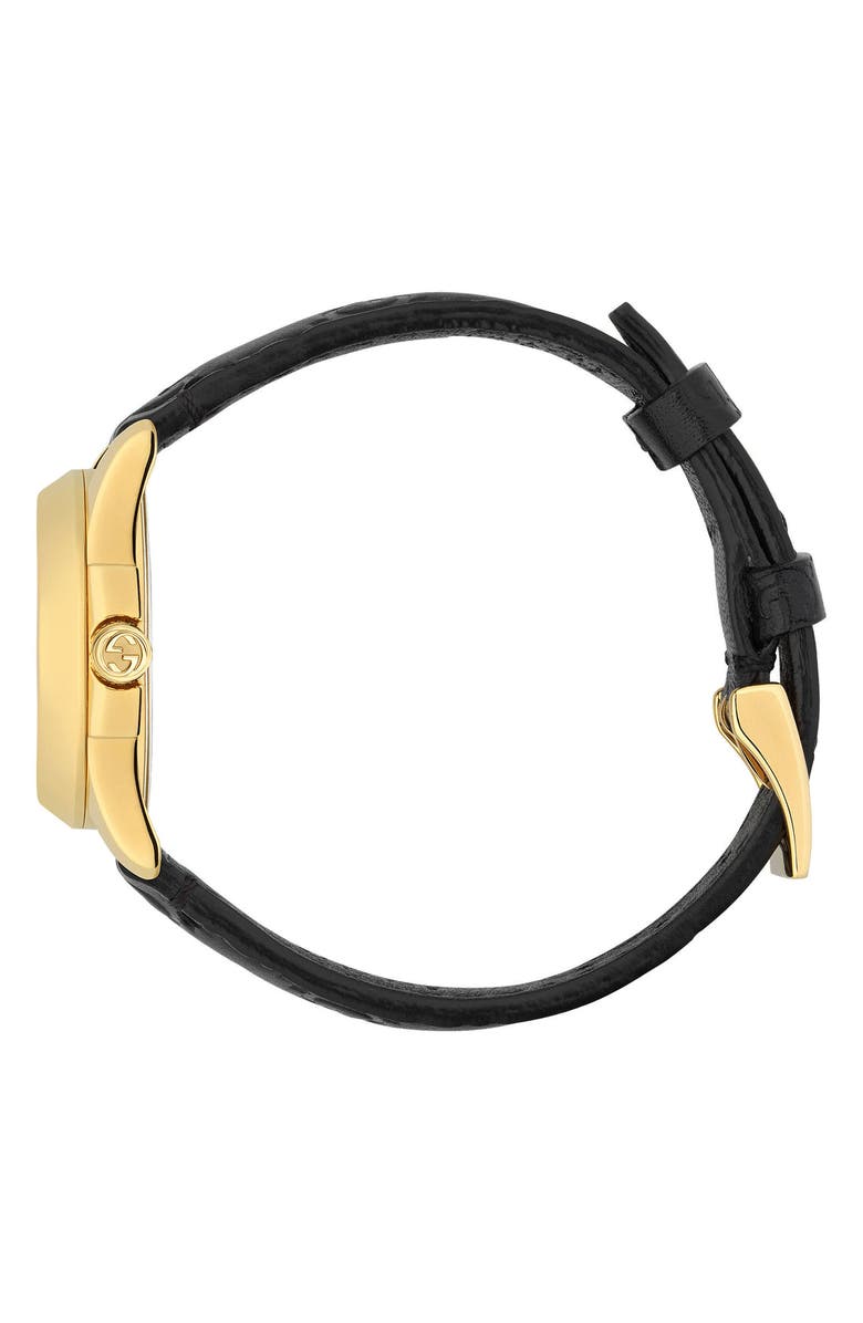 Gucci G-Timeless Leather Strap Watch, 27mm, Alternate, color, 