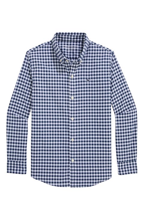 Kids' Mainsail Check Featherweight Performance Button-Down Shirt (Toddler, Little Kid & Big Kid)