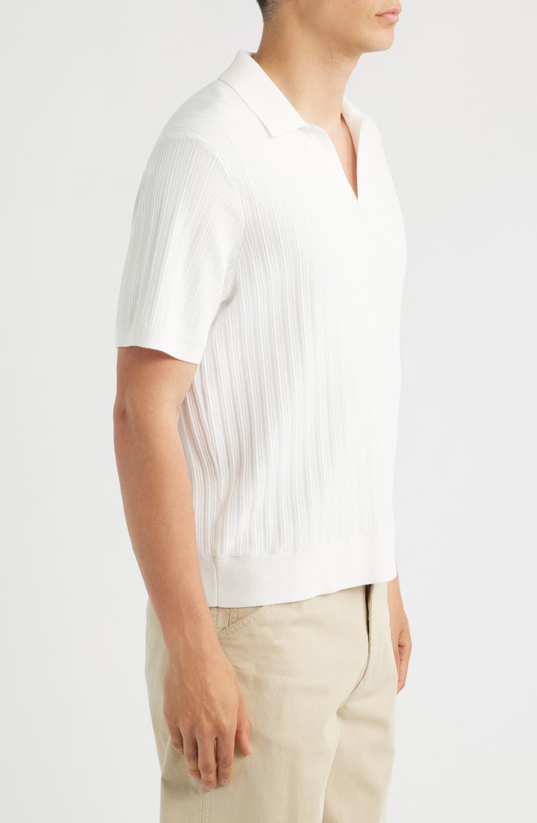 Wax London Siena Textured Cotton Blend Polo, Alternate, color, Ecru