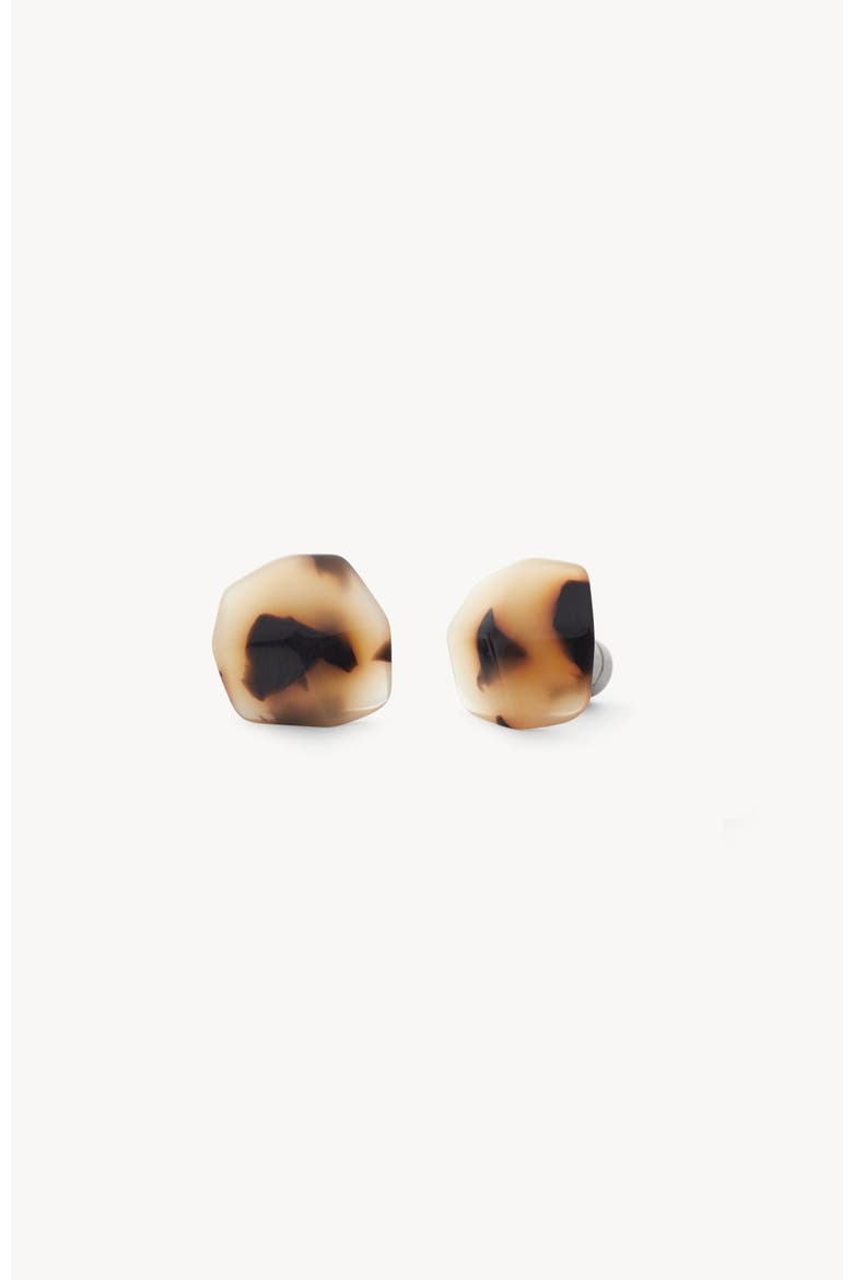 Mini Sculpture Studs, Alternate, color, Blonde Tortoise