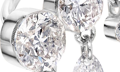 Maria Tash Curved Crescendo Single Diamond Ear Crawler In White