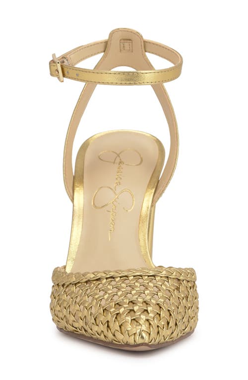 Jessica Simpson Nariro Ankle Strap Pump In Gold