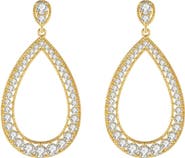 Classicharms Artisanal Pavé Hollow Teardrop Earrings