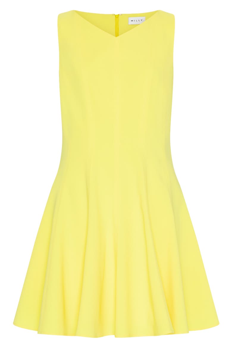 Sleeveless Fit & Flare Minidress, Alternate, color, YELLOW