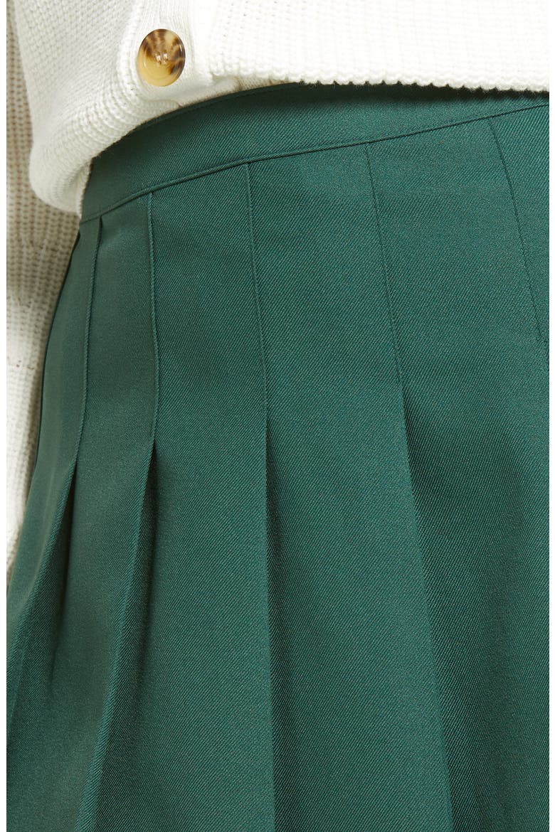 Pleated Miniskirt, Alternate, color, GREEN TREKKING