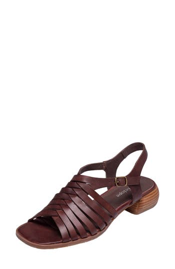 Antelope Leni Woven Slingback Sandal In Coffee