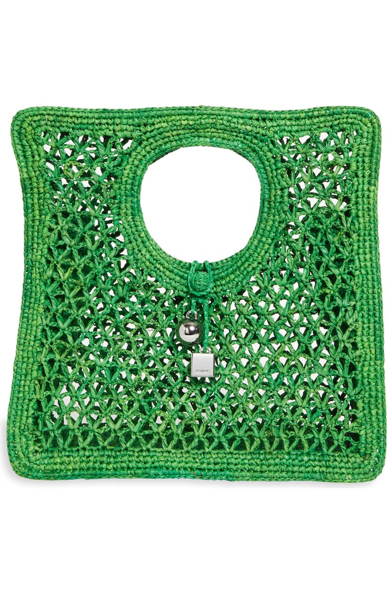 Jacquemus Le Spiaggia Square Bag, Main, color, Green 550