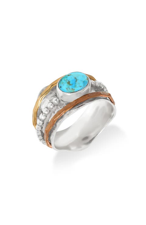 Turquoise Silver Plated Statement Ring