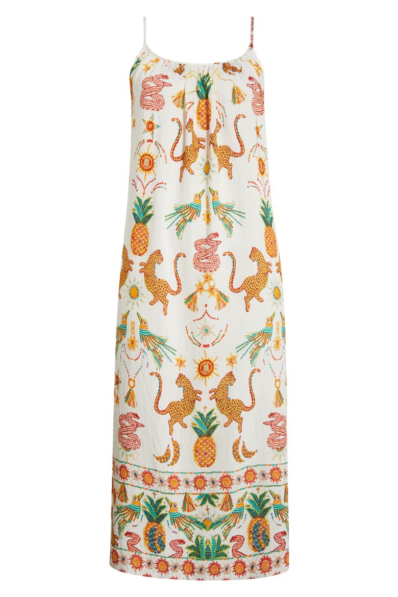 Mixed Print Sleeveless Maxi Dress, Alternate, color, NEW IVORY