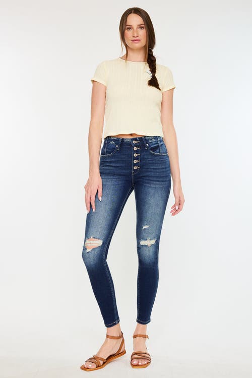 Kancan Novah High Rise Super Skinny Jeans In Blue