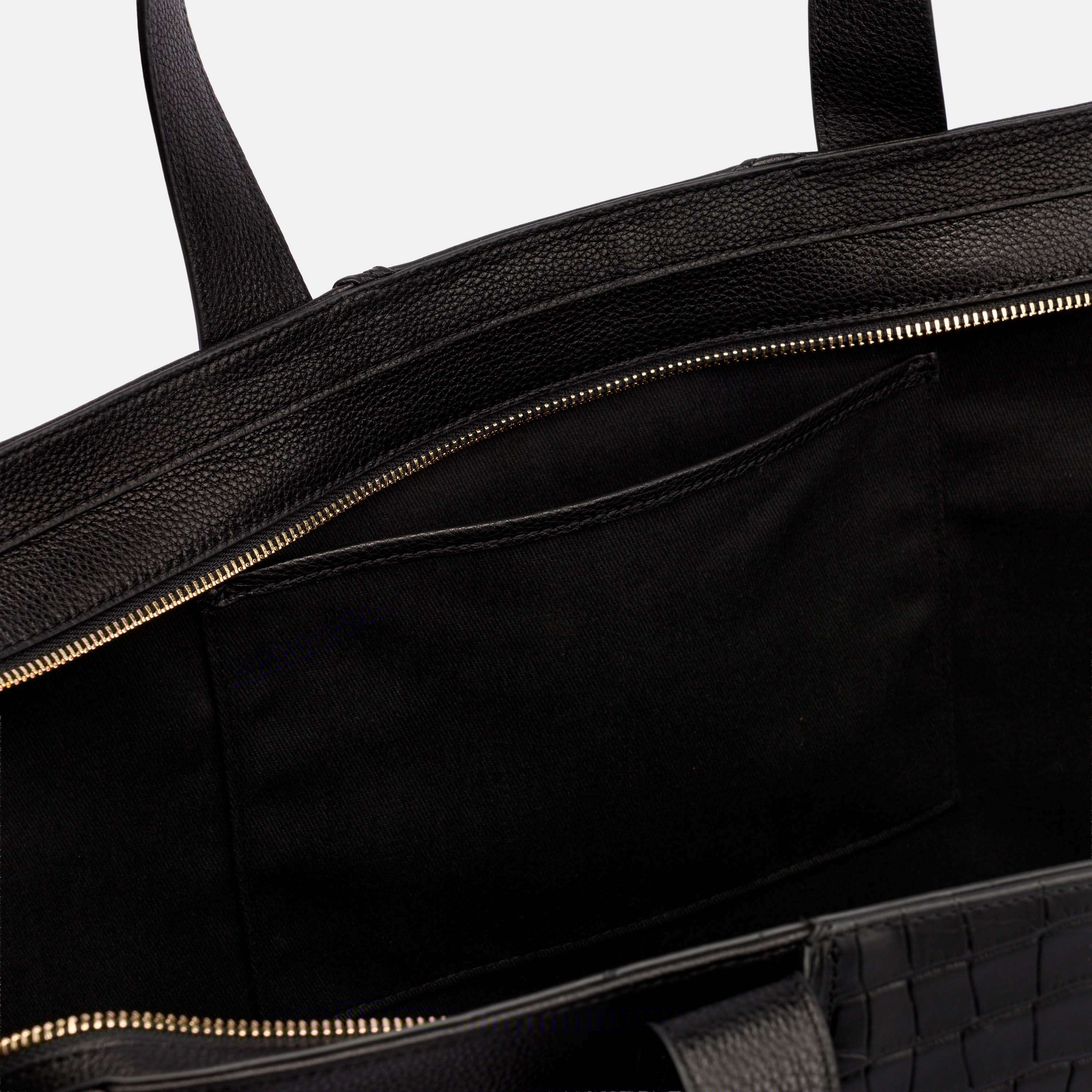 Marissa Structured Tote, Alternate, color, Black Croc
