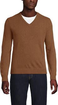 Lands' End Fine Gauge Cashmere V-neck Sweater