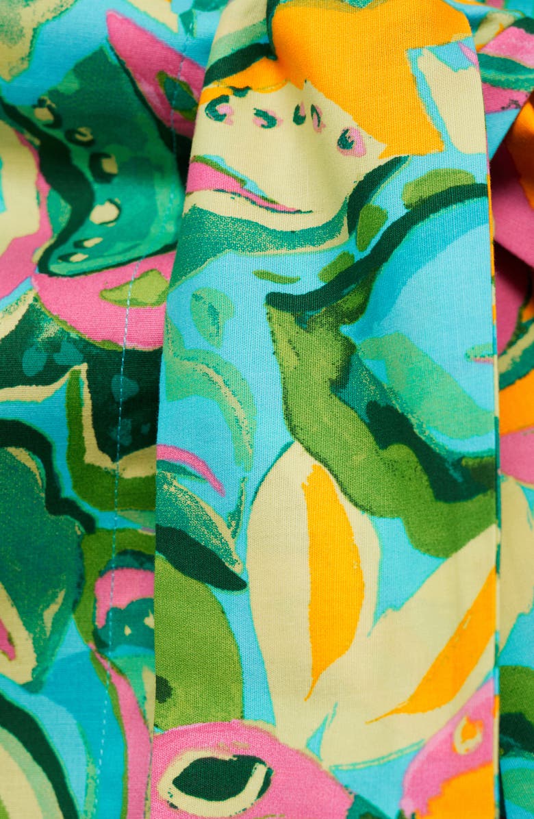 MANGO Print Tie Faux Wrap Miniskirt, Alternate, color, 