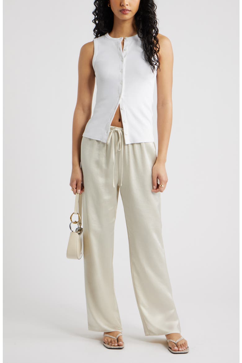 Rib Button-Up Tank, Alternate, color, WHITE