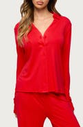 EDIKTED Justina Lounge Button-Up Top