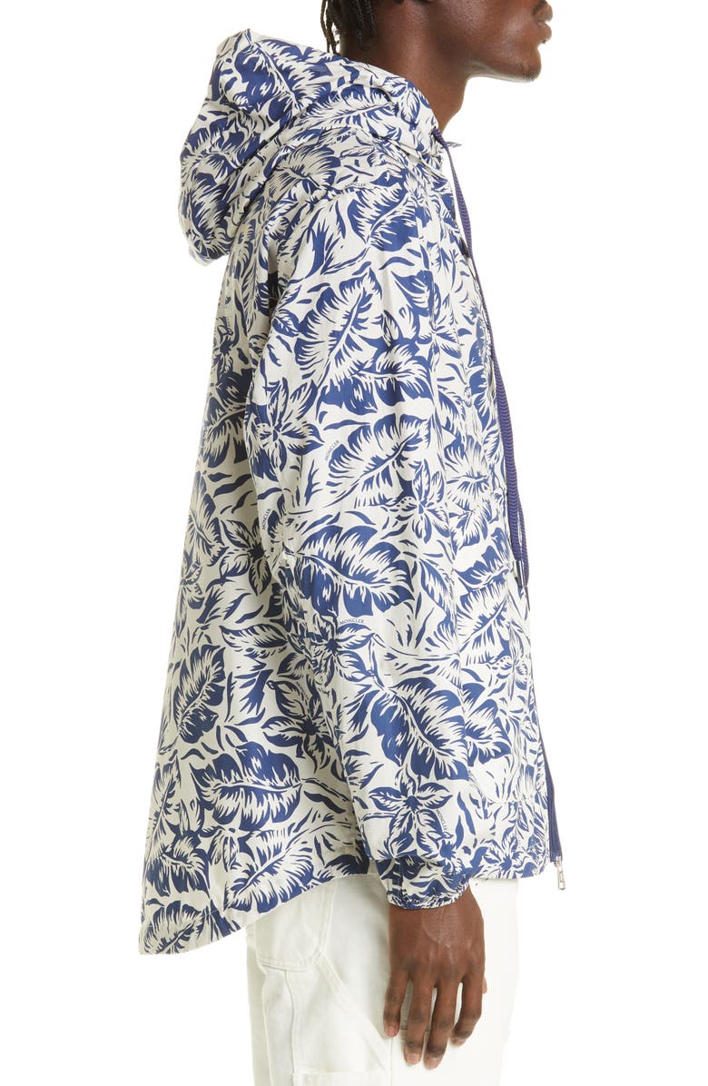 Moncler Ebizo Tropical Print Hooded Jacket, Alternate, color, 