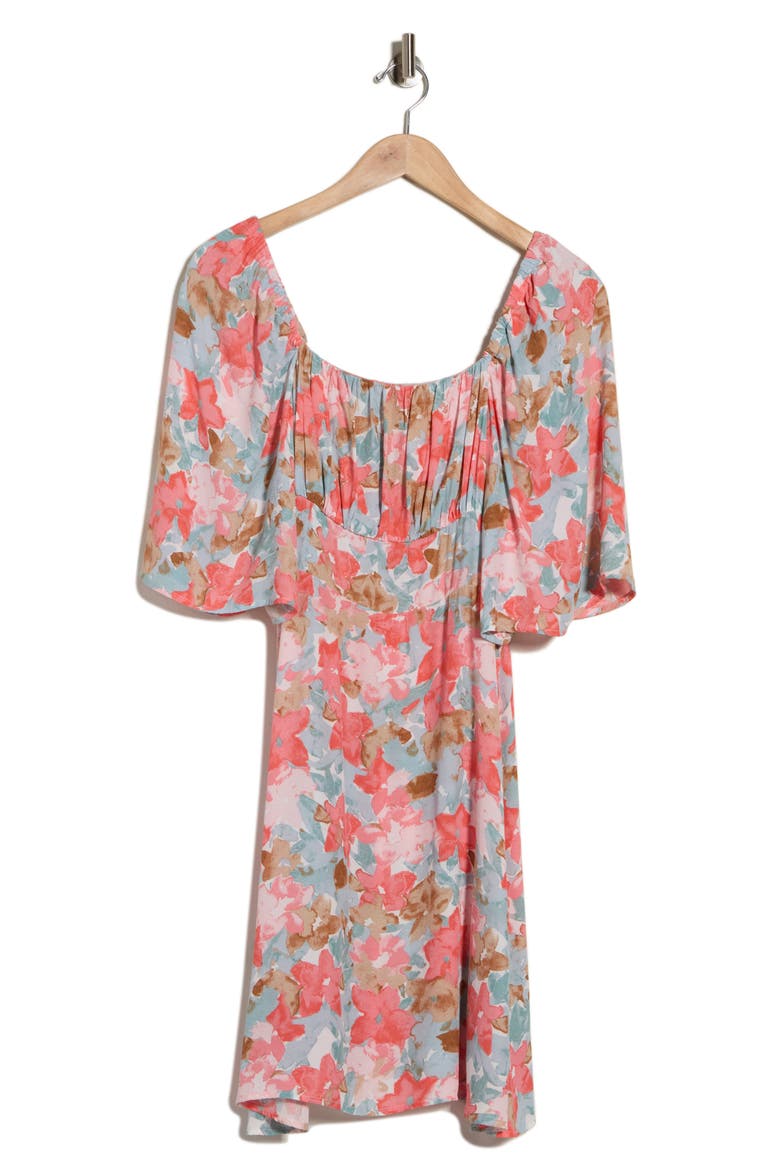 Floral Print Dress, Alternate, color, MULTI FLOWER