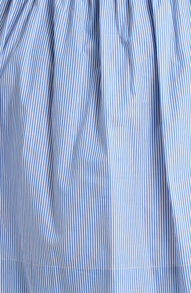 SUGARLIPS Pleated Dolman Sleeve Cotton Minidress, Alternate, color, Blue-White