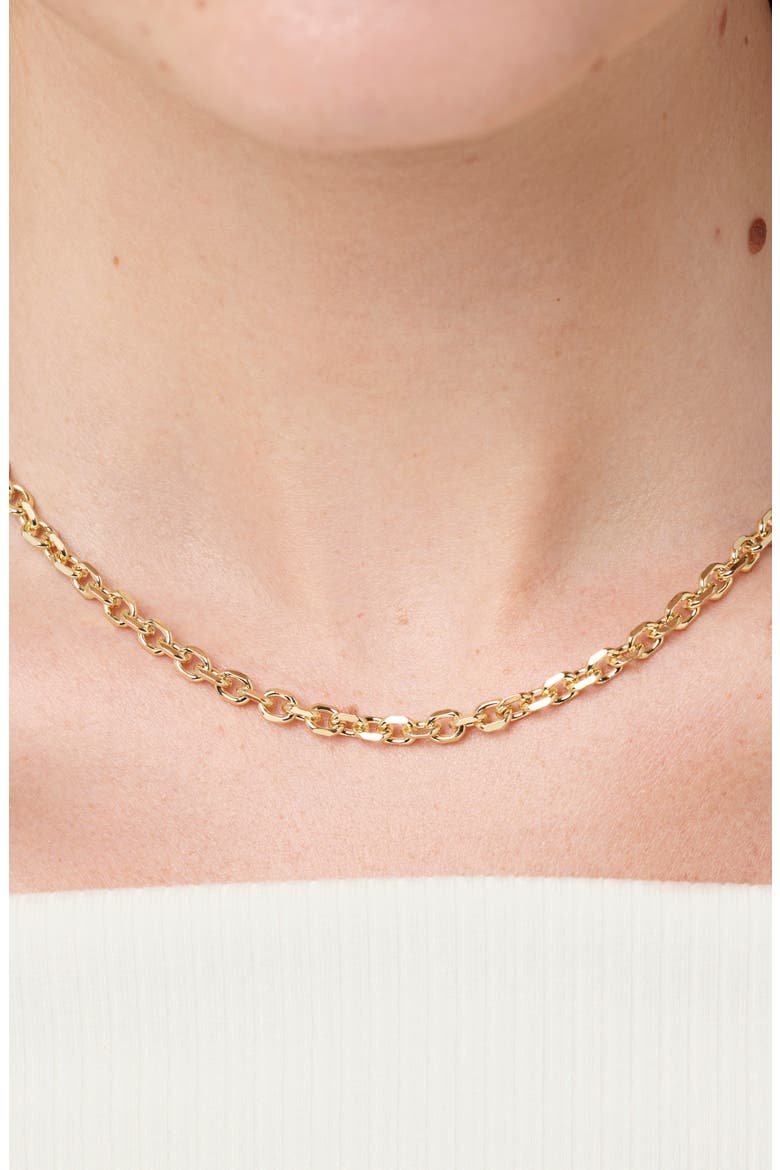 Eve 14k Gold Plated Chain Necklace, Alternate, color, GOLD