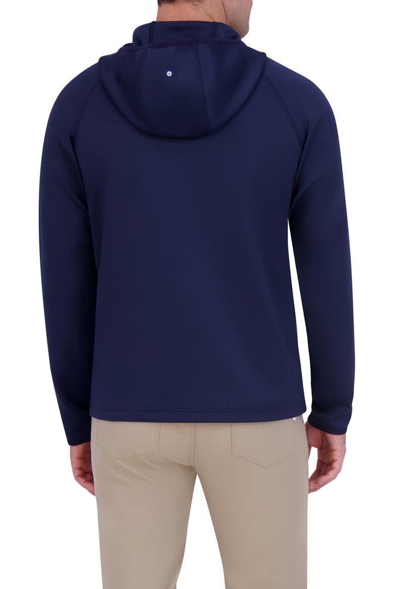 Scuba Knit Quarter Zip Hoodie, Alternate, color, NAVY