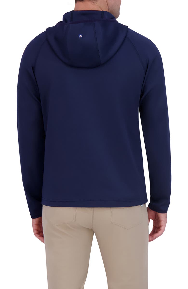 Ben Sherman Scuba Knit Quarter Zip Hoodie, Alternate, color, Navy