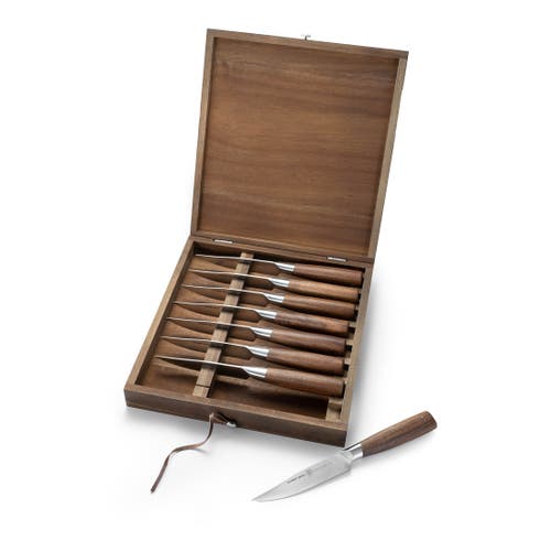 Schmidt Brothers Cutlery Delta 8-piece Knife Block Set In Brown