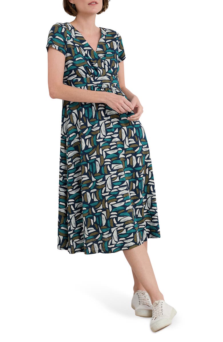 Seasalt Cornwall Chapelle Print Maxi Dress, Main, color, Harbour Hulls Maritime