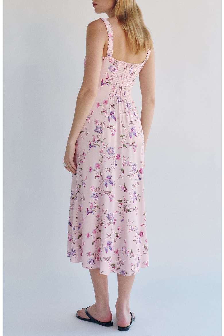 Tully Ditsy Floral Sweetheart Neck Midi Dress, Alternate, color, STELLA