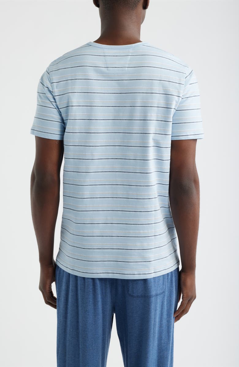 Daniel Buchler Washed Stripe Crewneck Lounge T-Shirt, Alternate, color, Sky Stripe