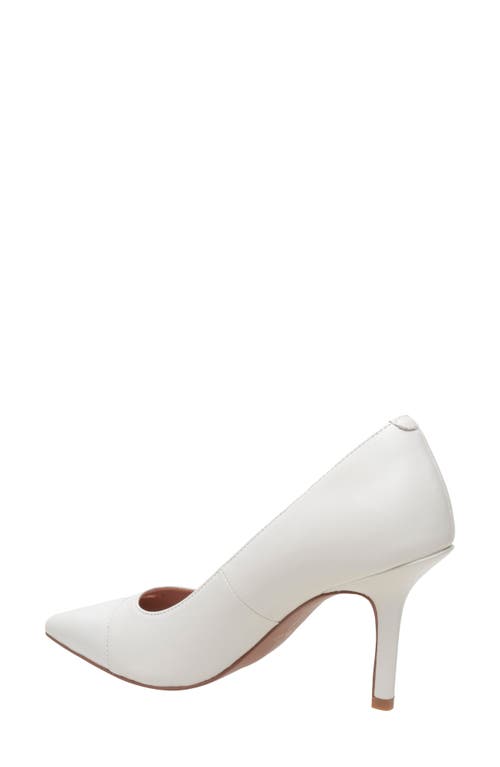 Linea Paolo Prue Pointed Cap Toe Pump In White