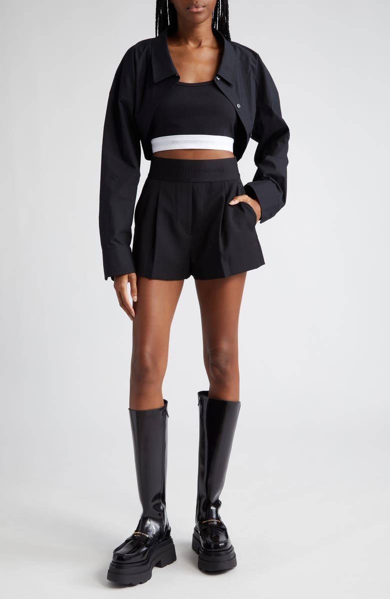 Alexander Wang Layered Crop Bolero, Alternate, color, 