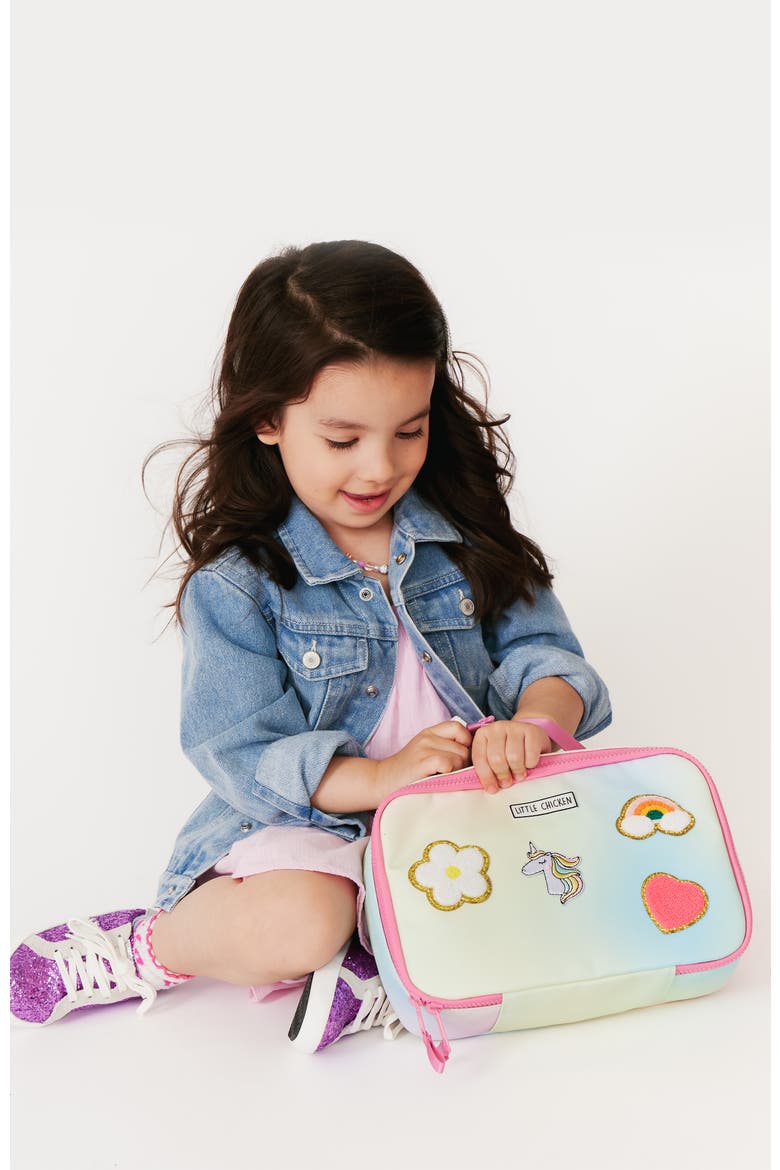 Kids' Patched Lunchbox, Alternate, color, Pink Multi