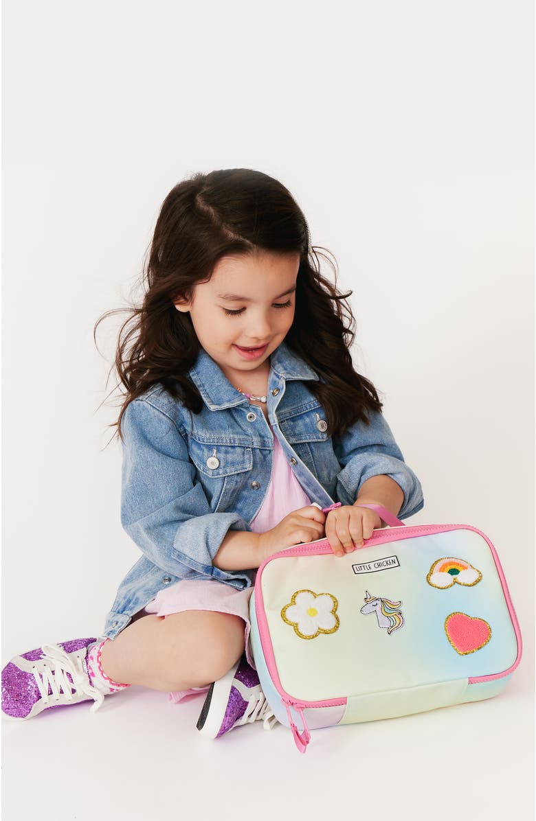 Little Chicken Kids' Patched Lunchbox, Alternate, color, Pink Multi