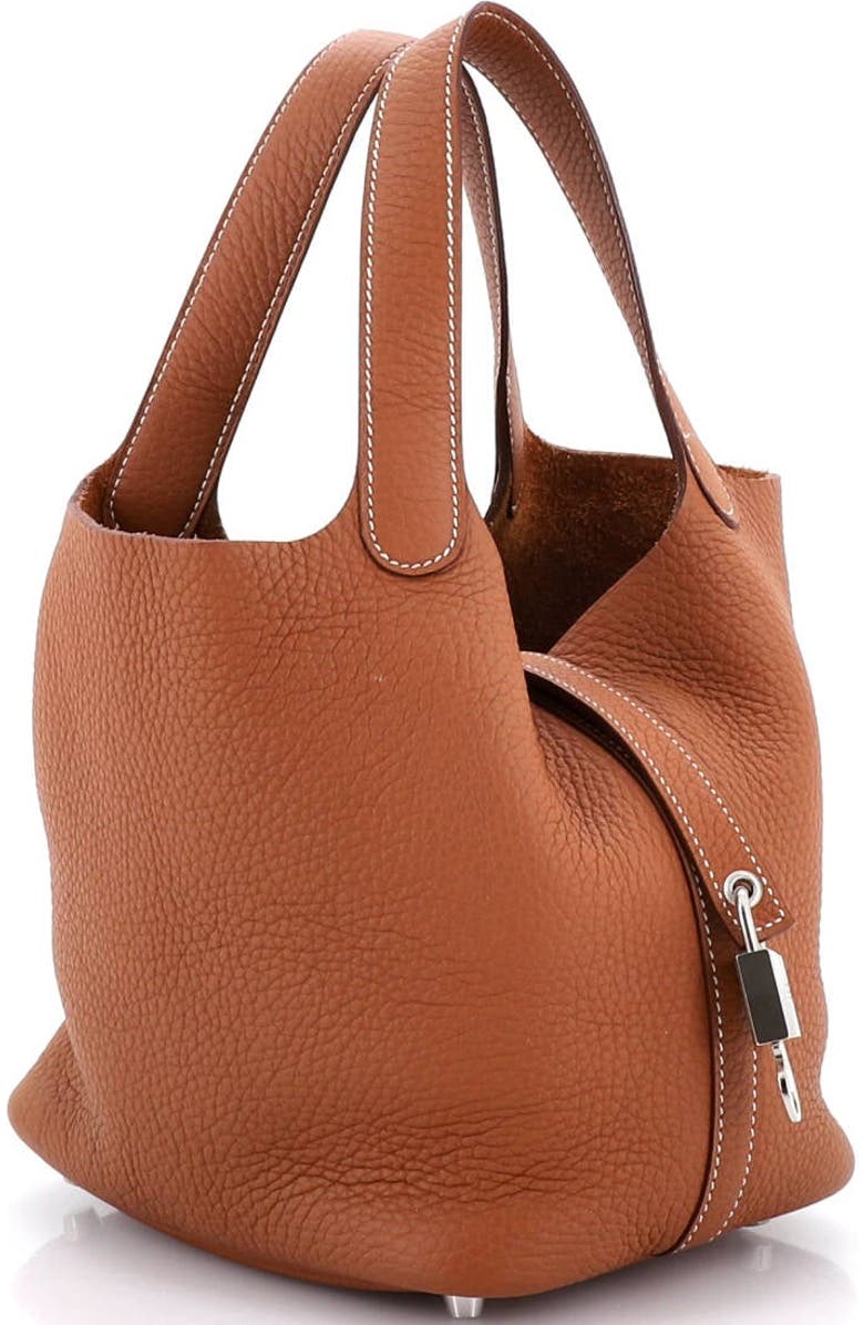 Pre-Owned Hermes Picotin Lock Bag Clemence PM, Alternate, color, Gold