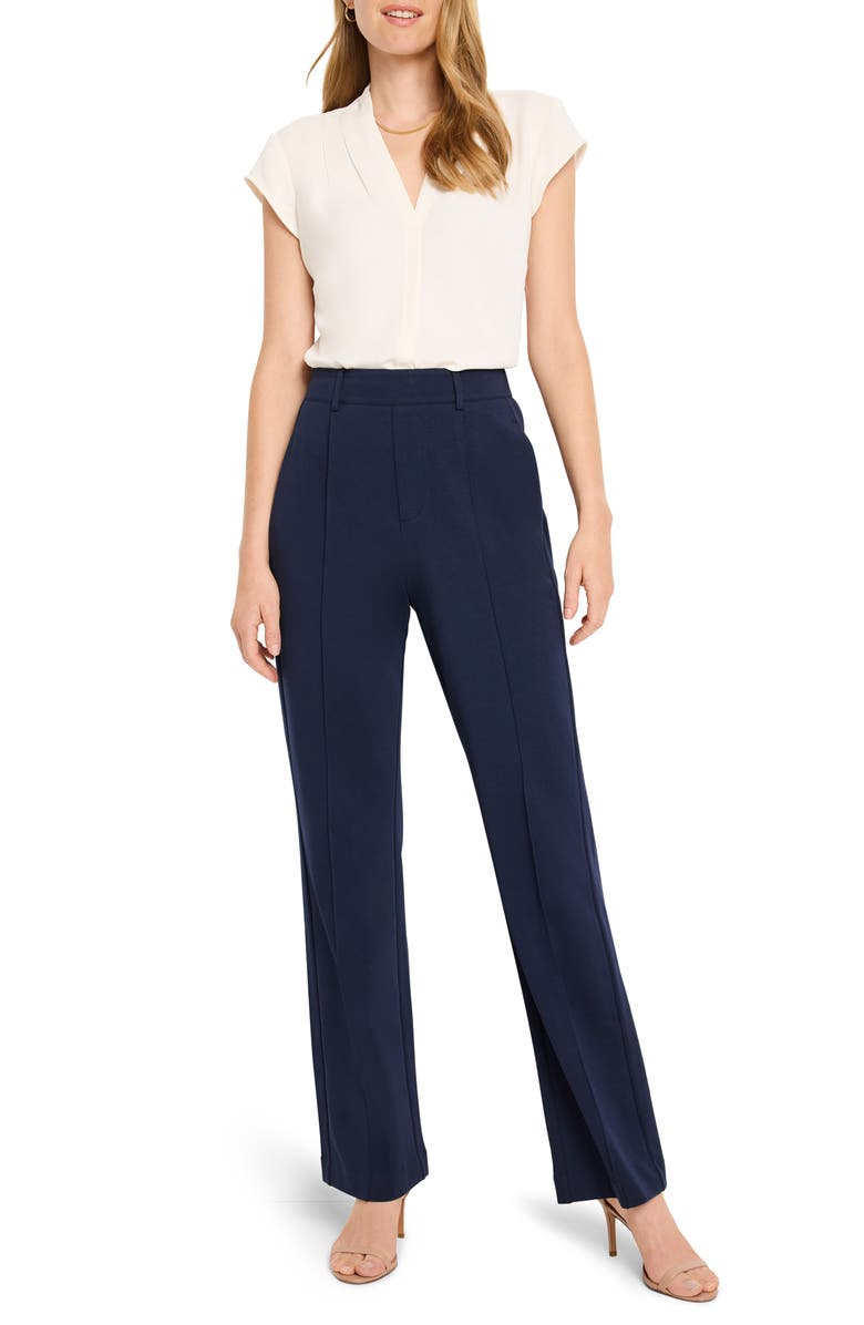 NIC+ZOE Pintuck Pleated Wide Leg Knit Pants, Alternate, color,