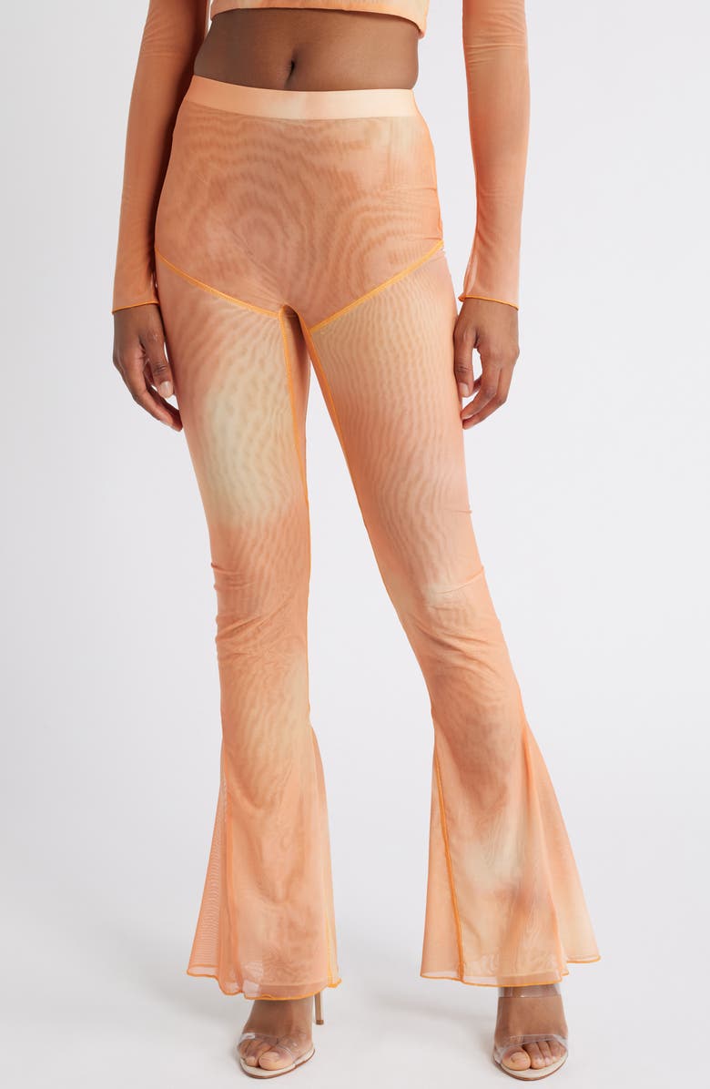 Mistress Rocks Flare Pants, Main, color, Orange Ombre